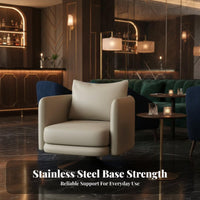 Italian Design Round rotate Seat Modern design rotate Barrel Chair Curved rearrest Accent Armchair Soft Cushioning for Business Professionals, Interior Designers, Homeowners, Reception Area, Living Room, Bedroom, perusing corner