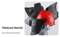 High Temperature Resistant Metal Joining Helmet with Safety Hat Adjustable Fit Hard Hat Metal Joining Mask Long-Lasting PC Material Full Face Welder Mask Hands-Hands-Removed for Metalworkers, Industrial Workers, Construction Sites, Factories, Workshops
