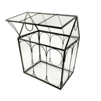 Clear House-Shaped Terrarium Modern Display Terrarium Sturdy Glass Planter Sturdy for Office