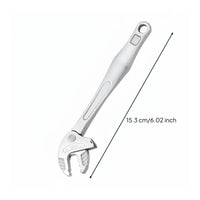6 Pieces Quick Adjust Ratcheting Adjustable Wrench Multi Purpose Wide Jaw Ratchet Wrench Industrial Grade Adjustable Ratchet Spanner Heavy Duty for Professionals, Repair, Workshop, Garage