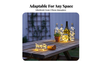 Solar Bottle Cork Light Flexible Wire Solar Cork Light gentle cream radiance for Patio