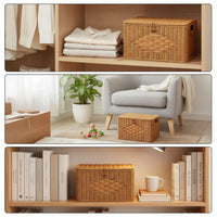 Rattan Storage Box Stylish Shelf Basket Functional for Living Room