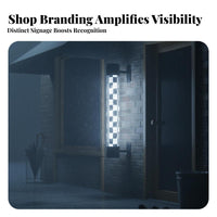 Illuminated Haircut Pole High Brightness Haircut Pole Lamp Rotating Salon Sign Energy Saving Rotating Striped Lamp Attractive