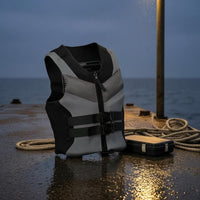 Adjustable Straps Adult Life Jacket Zippered Sleeveless Life Vest Padded Buckle Strap Vest Mesh for Adults, Boating, Fishing, Swimming