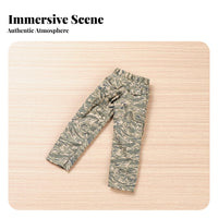1/6 Scale Pants Outdoor Print Print 1/6 Scale Action Figure Clothes Unisex 12 Inch Doll Clothes for Collectors, Hobbyists, Dioramas