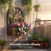 Wall Mounted Planter Easy to Install Hanging Wood Flower Box Rustic Wall Flower Holder Multipurpose House Decoration Lightweight