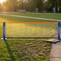 Blue Side Sleeves Portable Sports Net 0.76 M Tall Mesh Sports Net Black and Orange