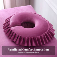 Pressure Relief U-Shaped Face Pillow Ergonomic Support Memory Foam Face Down Pillow Soft & Comfortable for Beauticians, Medical Facility