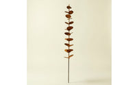 Eucalyptus Leaf Decor Rusted Garden Stake with Leaves Weathered Botanical Sculpture for Gardeners, Interior Stylists, Patio, Planters, Countertops