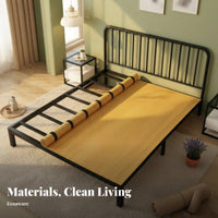rollable Wooden Bed Board Easy Storage Foldable Bunkie Board Prevents Sagging Mattress Support for Students, Renters, On the Floor, Guest Room