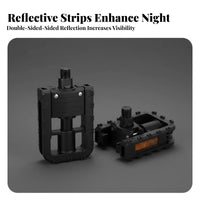 Foldable Bike Pedals Easy Installation Plastic Folding Pedals Lightweight