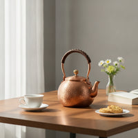 Handmade Hammered Copper Kettle Traditional Copper Tea Kettle Craftsmanmade Kitchenware for Collectors, Camping