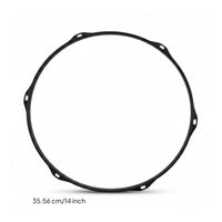 Black Drum Hoop with Six Holes Long-Lasting 6-Hole Drum Hoop Solid Counterhoop Heavy-Duty for Drummers