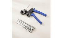 Stainless Steel Cable Tie Tool Ergonomic Metal Zip Tie Tensioner with Cutter Metal Strap Fastening Tool for Electricians
