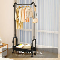 complimentarystanding Garment Rail with storage areaSaving for children