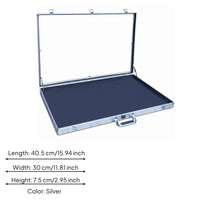 Metal Latches Portable Card Display Case Padded Lining Aluminum Acrylic Showcase Carrying Handle Hinged Display Case Transparent for Collectors, Travel
