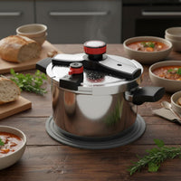 Stovetop Pressure Pot Gas and Induction Compatible Stainless Steel Stovetop Pressure Pot Pressure-Resistant-Resistant Stainless Steel Cooking Pot