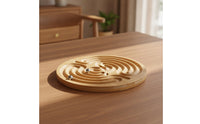Bamboo Maze Ball Wooden Maze Toy with Metal Balls Labyrinth Puzzle Round Game Brain Teaser for Children, Desk, Office