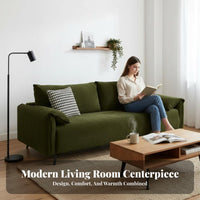 Mid-20th Centuryera Modern Design Corduroy Two-Seater Retro visual design Living Room Furniture High-Resilience pads Loveseat Sturdy and long-lasting for Apartment Dwellers, partners, homeowners, Small Space, Guesthouse