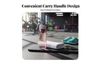 Shatterproof Plastic Sports Bottle High-Temperature Resistant Portable Water Bottle with Strap Leakproof for Students, Outdoor, Gym, Workout