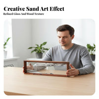 High Clarity Glass Flowing Sand Painting Ever-Changing Patterns Moving Sand Art Modern Design for Adults, Kids, Entryway, Desktop, Home