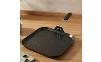 Baking Pan with Handle Sturdy Nonstick Baking Pan Cooking Sheet Compact Tray Crispy for Home Cooks, Kitchen