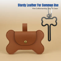 PU Leather Pet Waste Bag Holder, Portable Dog Waste Bag Dispenser, Hanging Cat Dog Waste Bag, Multi-Color, Outdoor Cleaning