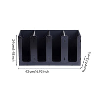 Acrylic Cup and Lid Organizer Multi-Compartment Paper Cup Rack Easy Access Space-Saving for Breakrooms