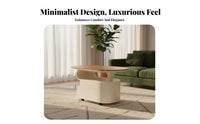 Modern design Rolling Couch Table With casters Rolling C-Table 2-Tier Storage Household Furniture Multipurpose for Apartment Dwellers, Homeowners, Students, Living Room, Bedroom, Home Office, Kitchen