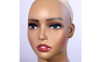 PVC Mannequin Bust Molded Mannequin Head with Shoulders Realistic Look Hairpiece Display Head for Photo Shoots