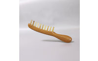 Ergonomic Long-Handled Massage Comb Smooth Sandalwood Comb with Horn Teeth Versatile Scalp Massager Multipurpose