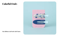 No-Wrinkle Hair Barrette Cute Design Wrinkle Less Hair Barrette Snap Barrette Colorful Designs Secure Hold for Women