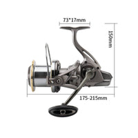 Streamlined Rotating Fishing Reel Large Rotating Reel Powerful Tackle Lightweight for Anglers