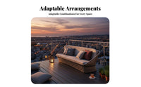 Waterresistant 4-Piece Woven Seating Arrangement sun-withstandant Patio Set Water-withstandant Outdoor Furnishing All-Weather for Families, Homeowners, Adults, Balcony, Garden, Courtyard, rearyard