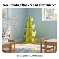 Space-Saving Rotating shelving unit Tower Minimalist design revolving Book Tower Floor-Standing Design shelving unit Multi-Tier for Students, Homeowners, Small Spaces, Corner, Study Room, Bedroom