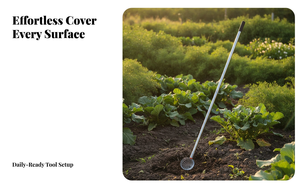 Picking Tool with Spiral Wire Gathering | Lightweight Stainless Steel Construction, Detachable Wire gathering head Picker, for Yard Cleanup