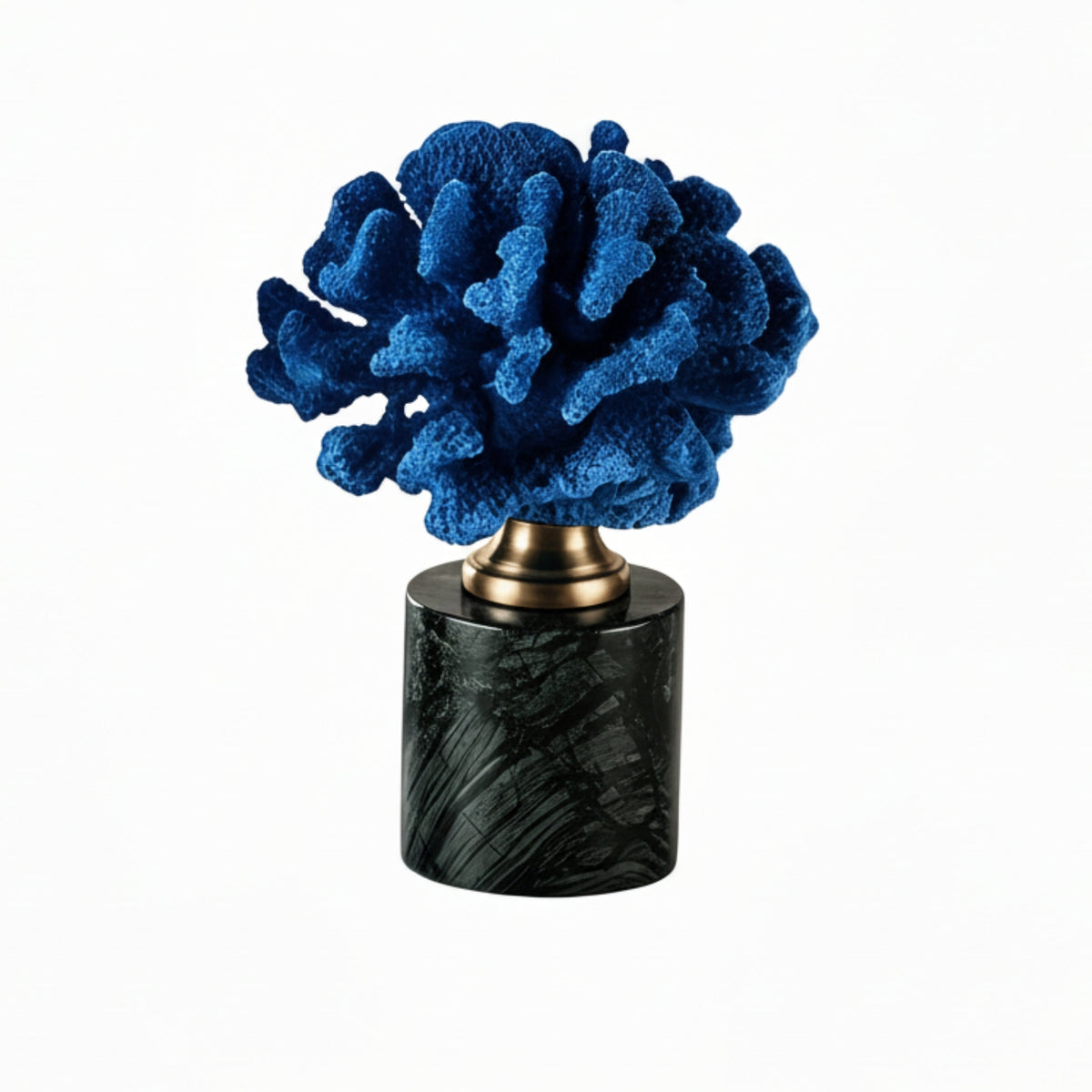 Coral Sculpture with Marble Base Modern Coral Sculpture Textured Decor for Homeowners, Living Room