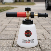 Car Cleaning Foam Sprayer for Professional Car Wash, 1L Adjustable Car Wash Foam Lance with PA Interface, Tapered Neck Red Dispenser Bottle