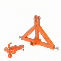 Heavy-Duty Tractor Tow Hitch Support Frame Sturdy Triangular 3-Point Hitch Adapter Long-Lasting Drawbar Adapter Standard for Jobsites