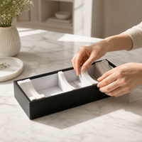 Premium Leather Jewelry Bangle Display Tray Holder for Bracelets and Jade