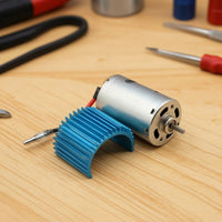 RC Motor with Heat Sink Overheating Brushed Motor with Thermal Sink Cylindrical Aluminum Heat for Hobby Repair