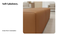 Soft Seating Backless Ottoman Bench Multi-Purpose Upholstered End-of-Bed Bench Versatile Design Long Stool Wear-Resistant for Business Owners, Homeowners, Rest Area, Clothing Storage, Shopping Mall, Living Room