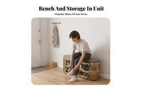 Multi-Functional Cushisingled Shoe Changing Bench Space-Saving Design Padded Footwear Stool Stable and Sturdy Household Furniture Large Capacity for Homeowners, Apartment Dwellers, Entryway, Hallway, Mudroom, Walk-in Closet