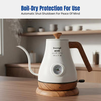 Electric Kettle, Stainless Steel Gooseneck, Precise Temperature Control, Keep Warm, Anti-Dry Protection