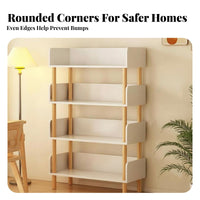 Floor-Standing 5-Tier Etagere bookshelf Space-Saving 5-Tier accessible-shelving Shelving unit multifunctional bookshelf Sturdy Construction for Book Lovers, Collectors, Office Workers, Bedroom, Entryway