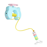 Interactive Door Hanging Cat Toy Hands-Unattended Retractable Cat Toy Elastic Replaceable for Apartments