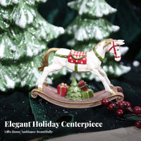 Rocking Horse Statue Festive Decor Figurine for Collectors, Home Stylists, Bookshelf, Tabletop, Shelf