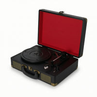 Suitcase Vinyl Player Retro Portable Vinyl Player Portable Turntable Vintage for Music Lovers, Travel, Bedroom