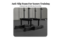 2 Pieces H-Shaped Press-up Stand Non-Slip Base Calisthenics Floor Handles Steel Parallettes Handles Comfortable Foam Grip