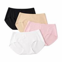 Women's Moisture Wicking Underwear with Ice Silk Material for Gym, Seamless No Panty Line Ladies Nylon Blend Active Wear